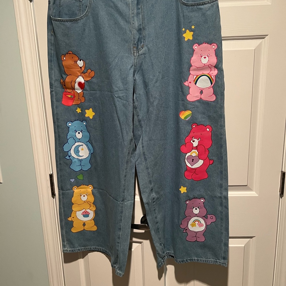 ROMWE x Care Bears Denim Pants Wide Leg Pants size 4X NWT